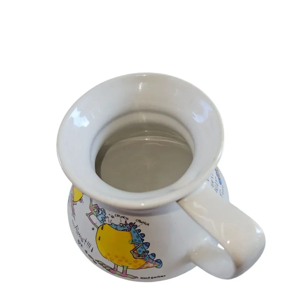 Ceramic No Spill Wide Bottom Coffee Mug Cartoon Papel Moodz Gilmore Dragon